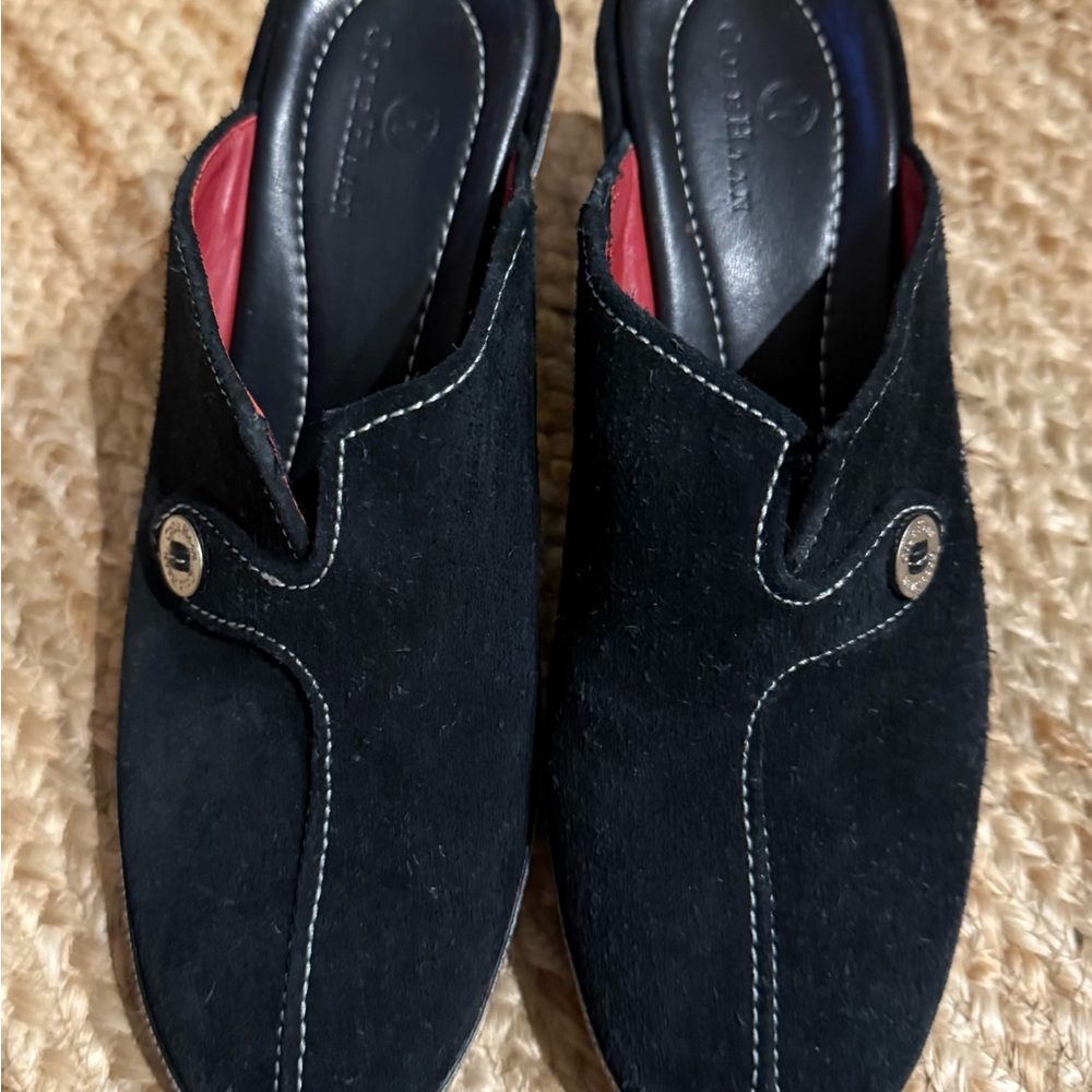 Cole Haan Women’s Suede Leather Slip On Clogs Size 7.5M